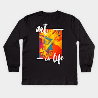 art is life Kids Long Sleeve T-Shirt